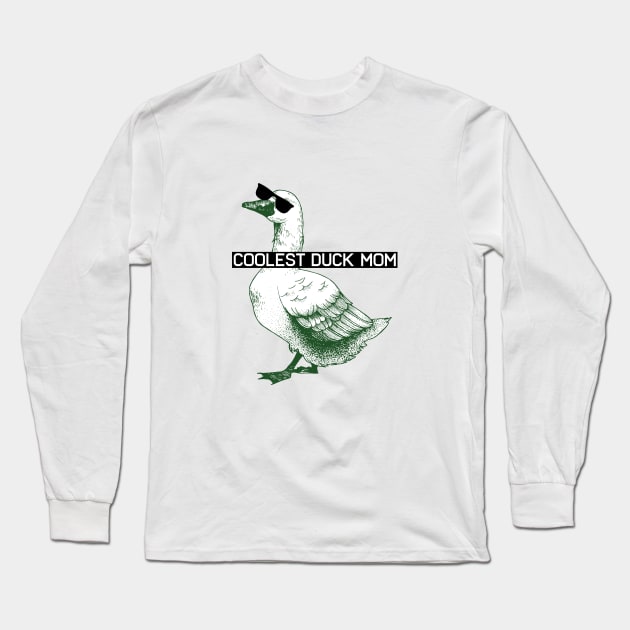 Coolest duck mom mama duck swaggy Long Sleeve T-Shirt by Los Babyos